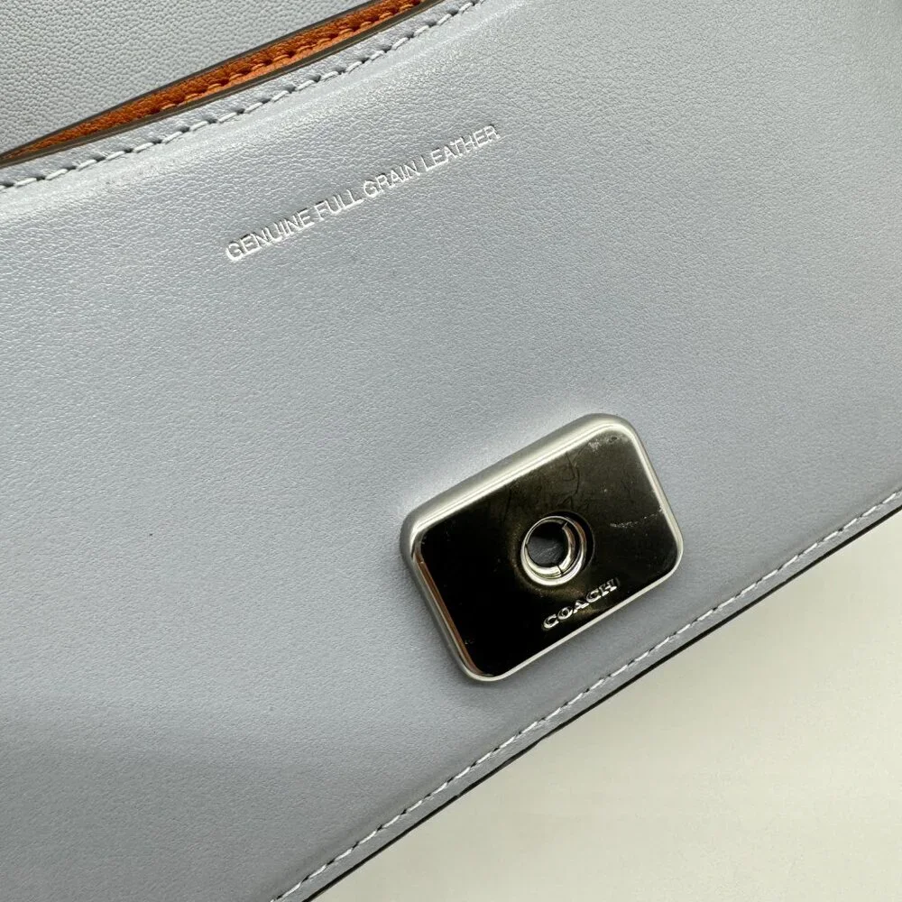COACH Bandit Luxe full grain leather crossbody bag- Blue - Picture 4 of 13